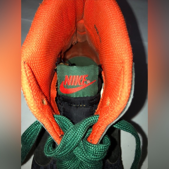 Nike Blazer Mid Woven Black Green Orange Shoes Mens Size 10  Authentic - Picture 6 of 13